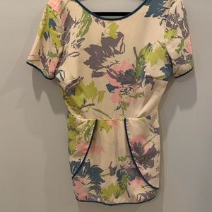 Floral silky skort jumpsuit